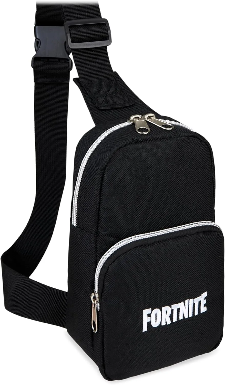 FORTNITE Boys Crossbody Bag with 2 Compartments and Adjustable Strap - Gamer Fun Sling Bag Gifts for Boys