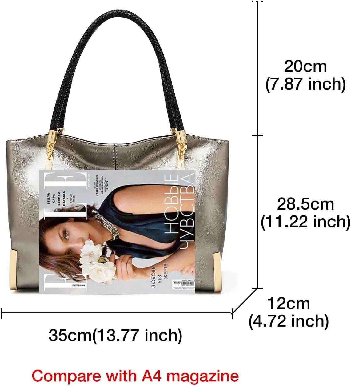 FOXLOVER Large Capacity Tote Handbags for Women, Women's Top-handle Bags Fashion Shoulder Bags Purses Minimalist design
