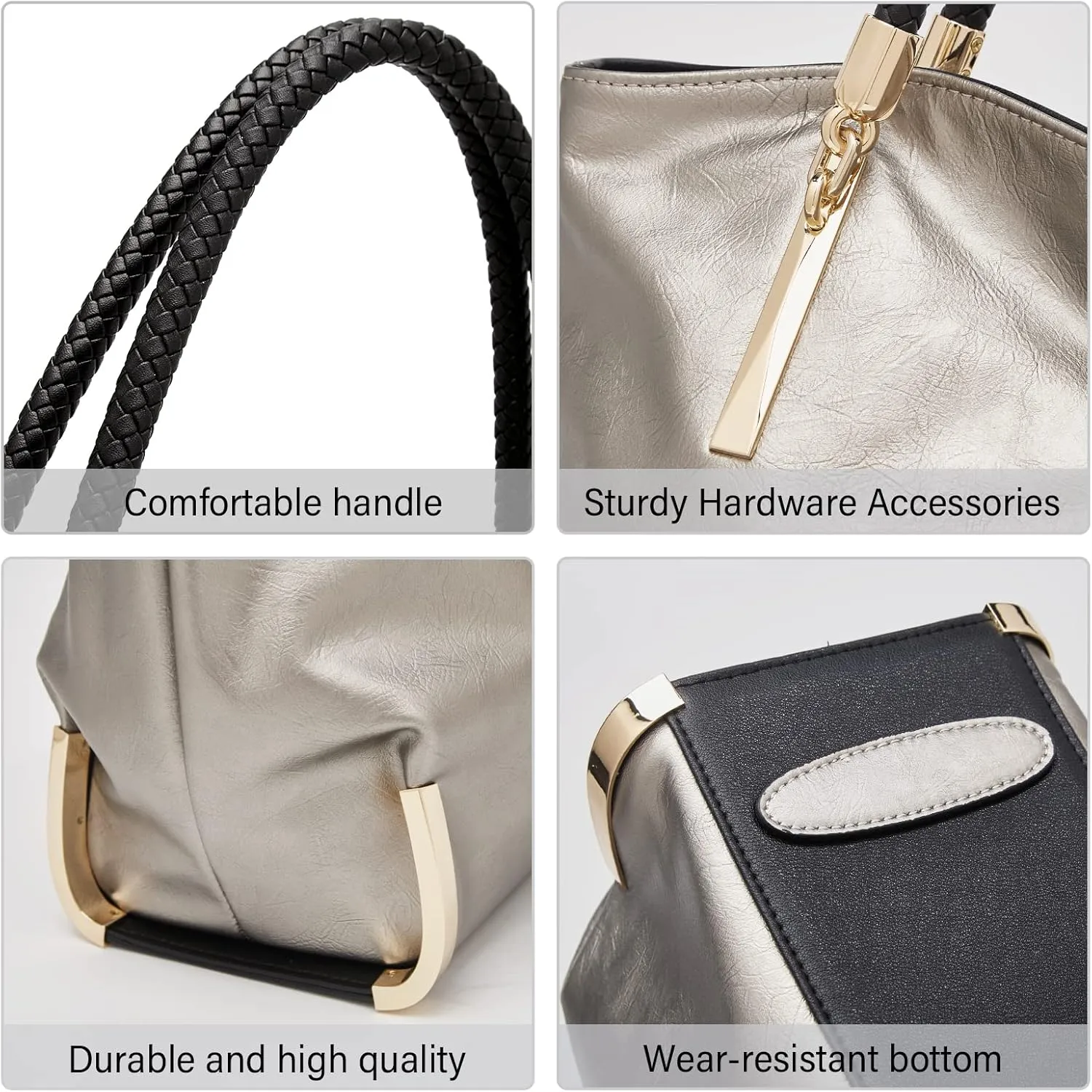 FOXLOVER Large Capacity Tote Handbags for Women, Women's Top-handle Bags Fashion Shoulder Bags Purses Minimalist design