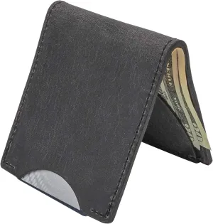 Front Pocket Slim Bifold Wallet for Men | Made in USA | Premium Full Grain Leather Men’s Wallet with Minimalist Design | Avalanche Gray