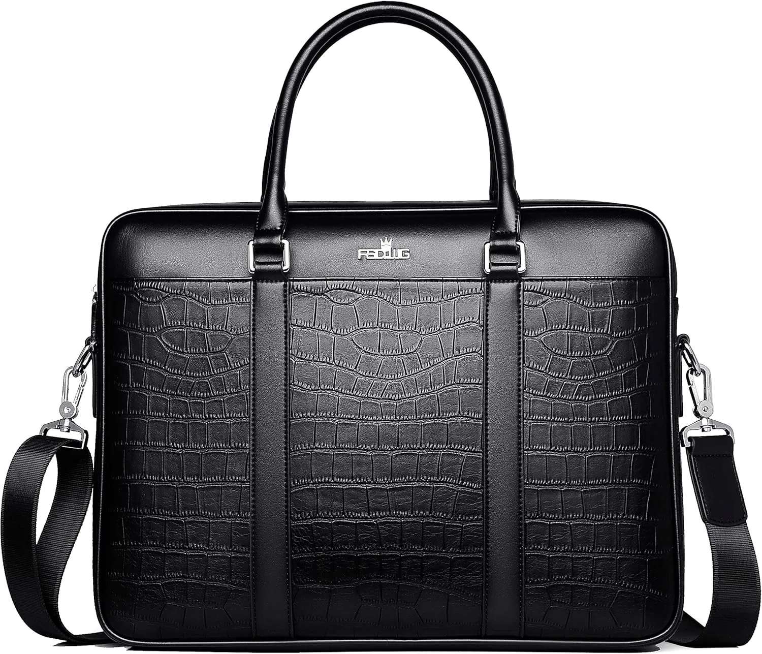 FSD.WG Briefcase Shoulder Laptop Business Slim Bags for Men Black