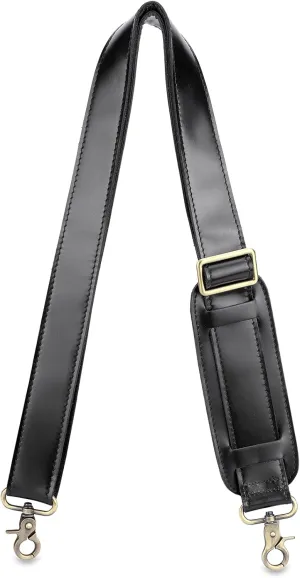 Full Grain Leather Bag Strap Replacement - Adjustable Shoulder Strap for Messenger Briefcase Duffle Crossbody Bags