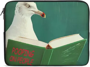 Funny Pigeon Pooping on People Laptop Sleeve 13/15 Inch Durable Briefcase Cover Shockproof Protective Case Handbags Portable Laptop Bag