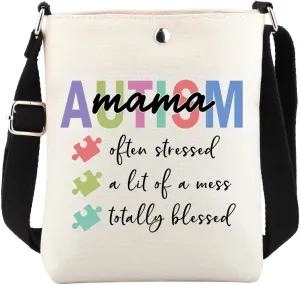 FUSTMW Autism Awareness Bucket Bag with Adjustable Shoulder Strap