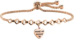 FUSTMW Bridesmaid Jewelry Gift Maid of Honor Bracelet Matron of Honor Bangle Wedding Gift For Bridesmaids