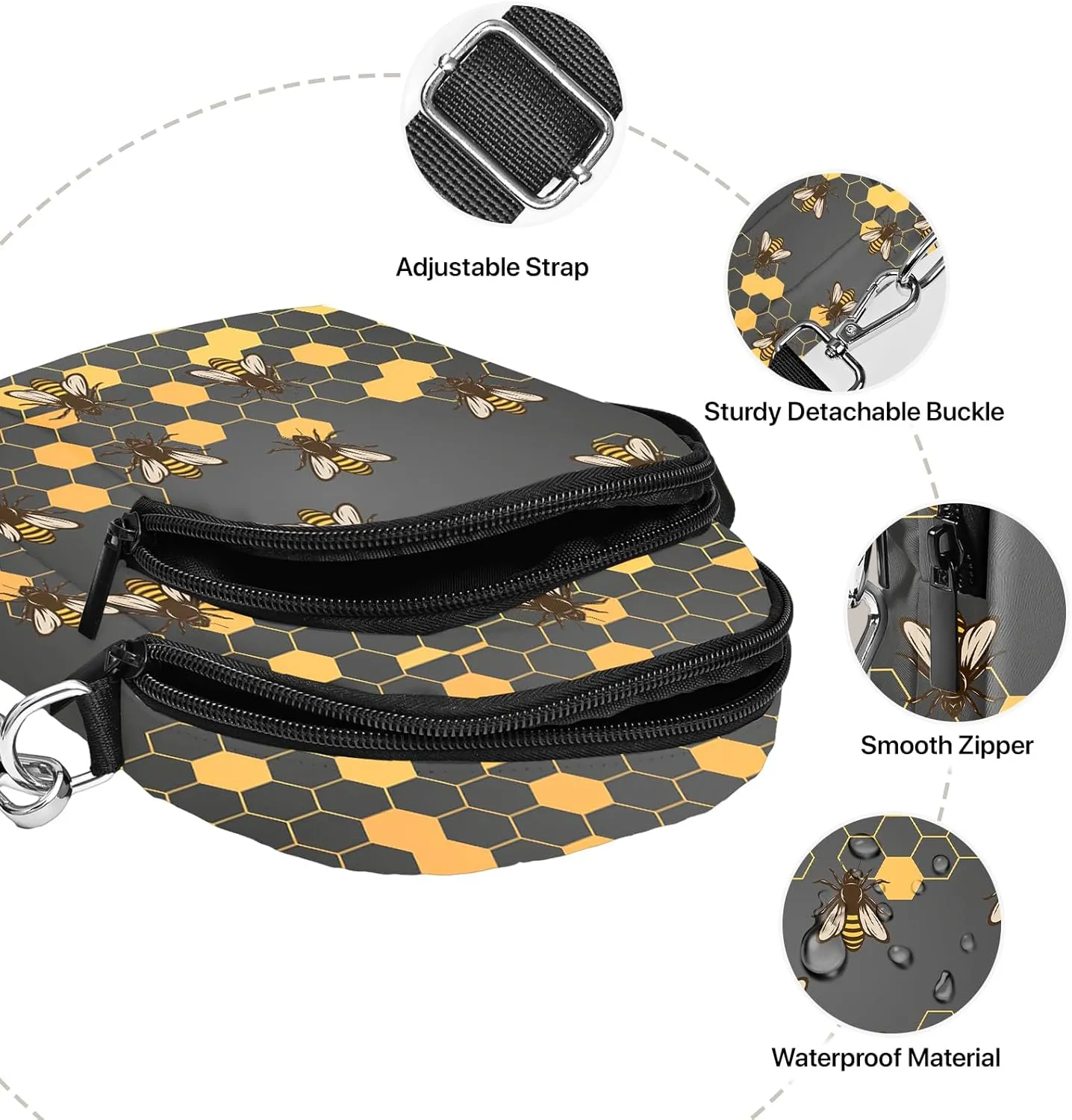 FyLybois Small Crossbody Bags for Women Casual Cell Phone Bag Wallet Purse Waterproof with Card Slots Adjustable Strap