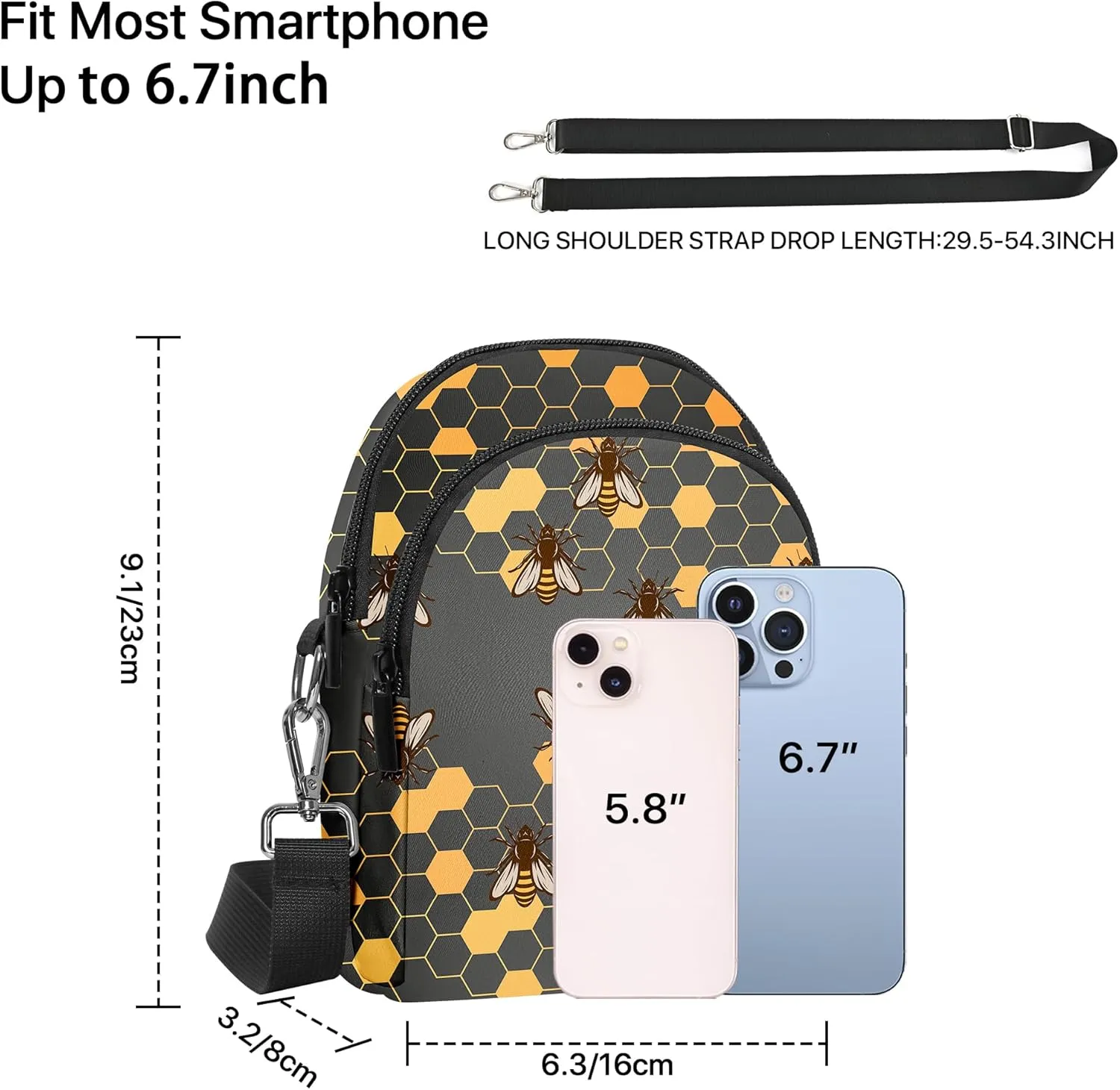 FyLybois Small Crossbody Bags for Women Casual Cell Phone Bag Wallet Purse Waterproof with Card Slots Adjustable Strap