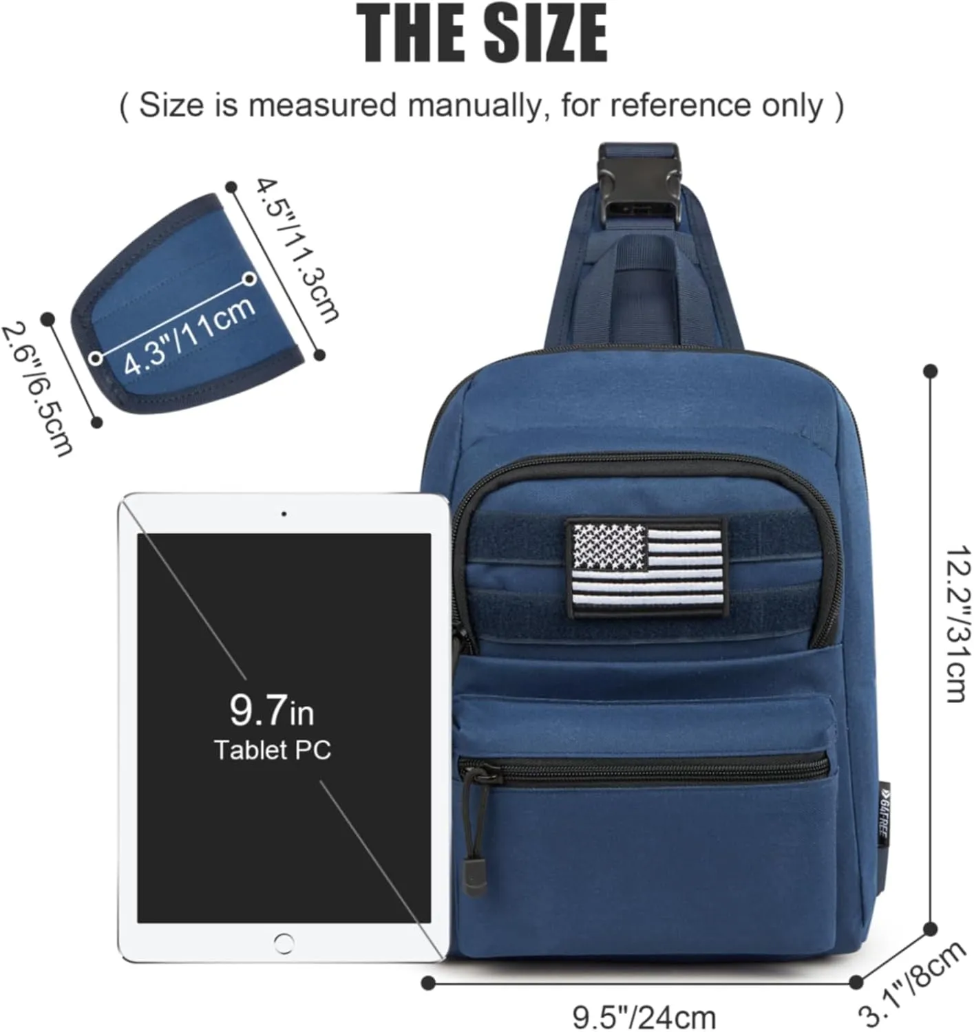 G4Free Tactical Sling Bag Backpack EDC Concealed Carry Bag Military Small Crossbody Shoulder Chest Pack