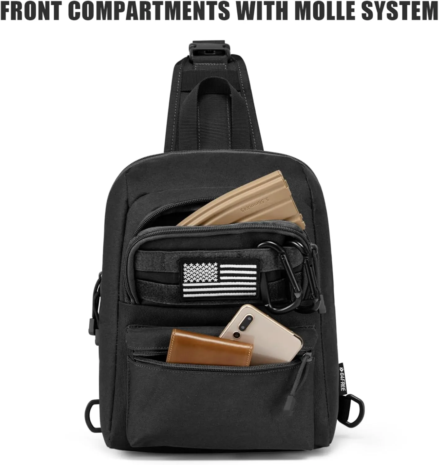 G4Free Tactical Sling Bag Backpack EDC Concealed Carry Bag Military Small Crossbody Shoulder Chest Pack