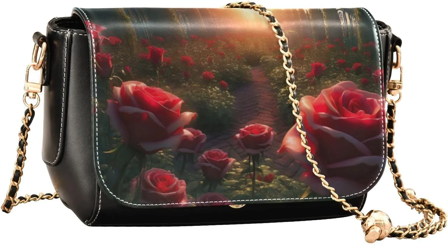 GAIGEO Bear Drink Milk Leather Crossbody Bags, Crossbody Purses for Women Leather, Leather Zipper Shoulder Bag