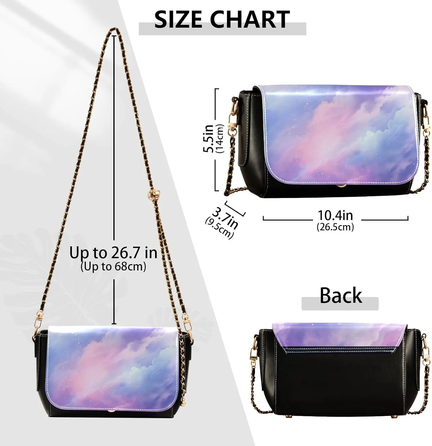 GAIGEO Beautiful Winter Rustic Cabin Crossbody Bags Leather for Women, Shoulder Bag with Zipper, Leather Women Crossbody Bag