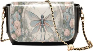 GAIGEO Mardi Gras Pattern Crossbody Leather Bags for Women, Leather Crossbody Bag, Womens Leather Crossbody Bags