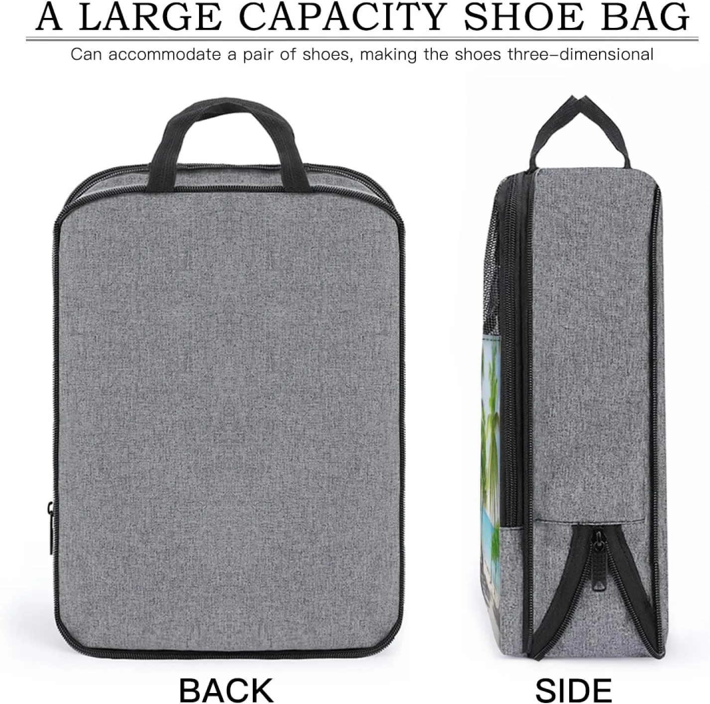 Galaxy Shoe Bags for Travel,Space Craft Travel,Outdoor Golf Shoes Bags Travel Shoes Bags Zippered Sport Shoes BagBlue Grey