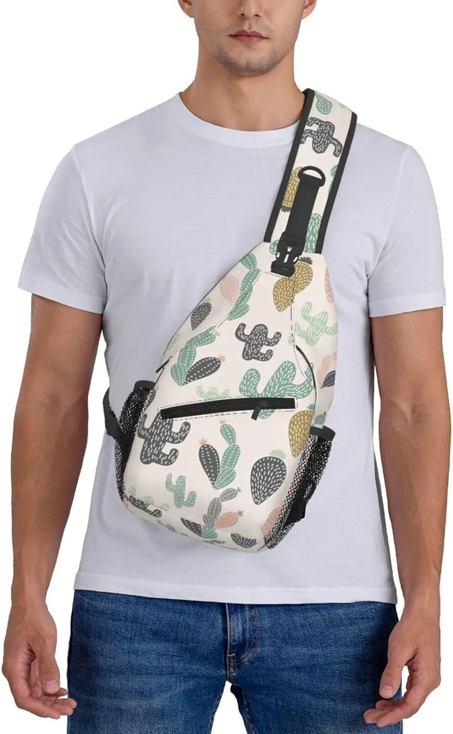 Gay Rainbow Lips Pride Sling Bag Casual Chest Bags Adjustable Crossbody Bag Shoulder Backpack For Travel Hiking
