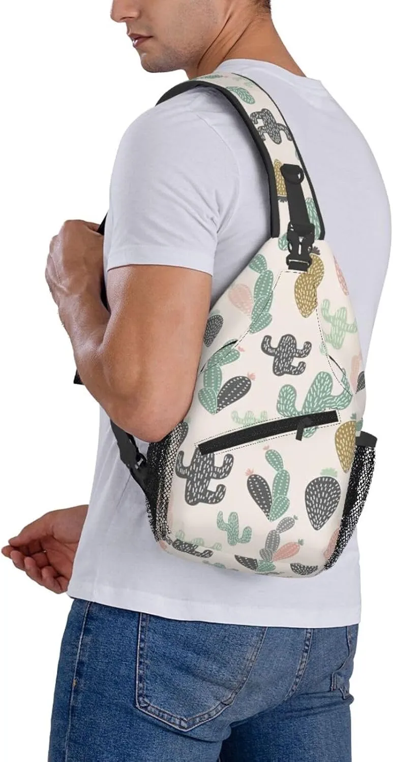 Gay Rainbow Lips Pride Sling Bag Casual Chest Bags Adjustable Crossbody Bag Shoulder Backpack For Travel Hiking
