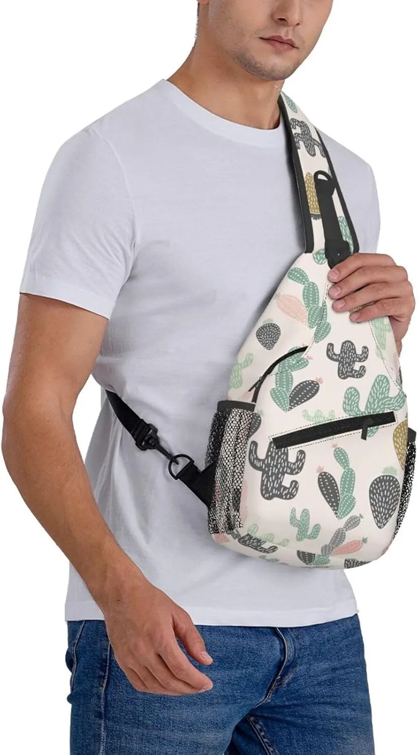 Gay Rainbow Lips Pride Sling Bag Casual Chest Bags Adjustable Crossbody Bag Shoulder Backpack For Travel Hiking