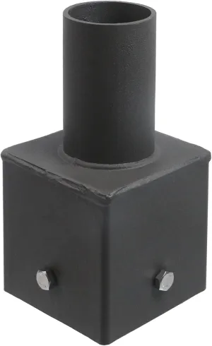 Geesatis 1Pcs Square Tenon Adapter,2-3/8" Light Pole Tenon Adapter,I.D 4” Metal Square Slip Fitter Adapter for Outdoor Lighting Street Light Parking Lot Light