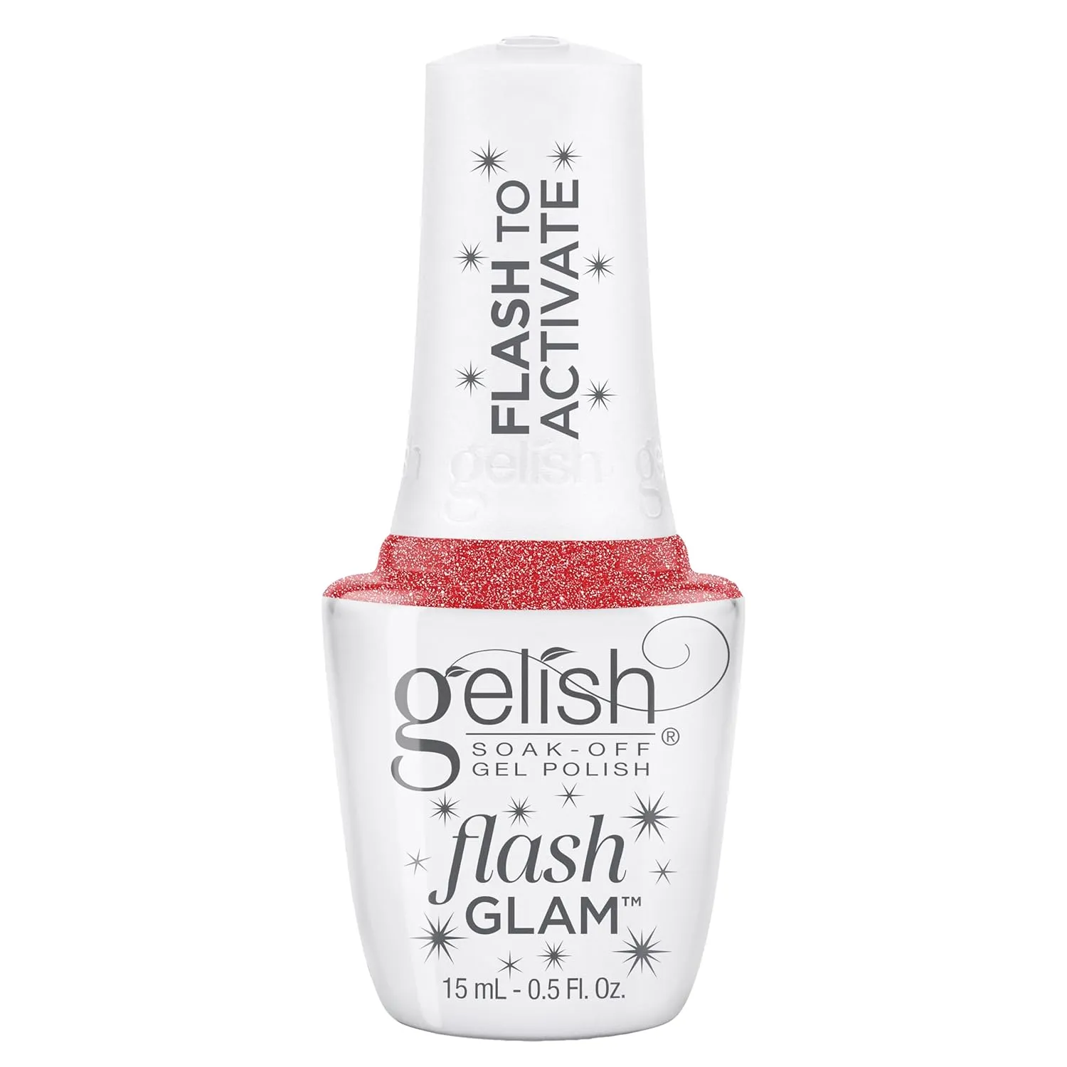Gelish Flash Glam Glitter Gel Polish - Sparkling Flash-Activated Glitter, Long-Lasting, High-Shine, No Chip Professional Polish (Hold The Camera, 15mL)