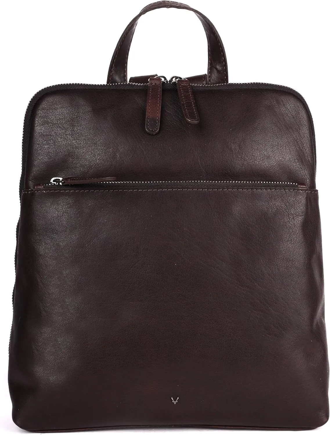 Genuine Leather Backpack for Women - 12.5 Inch with Adjustable Shoulder Strap - Stylish and Durable (Chestnut)