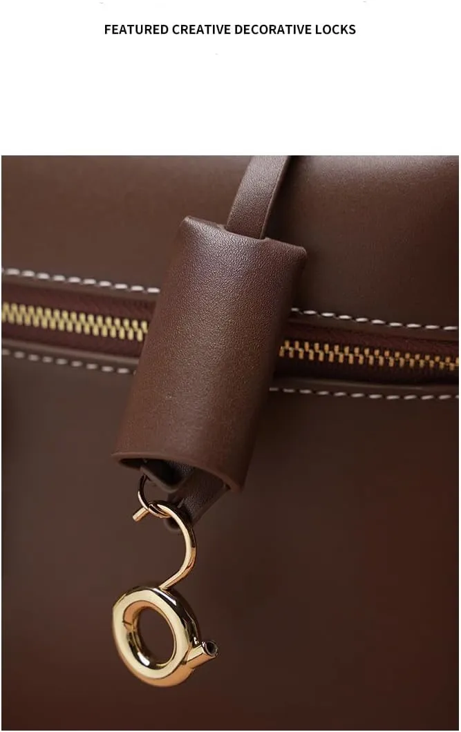 Genuine Leather Crossbody Bag for Women, Pouch Top-Handle Square Box Bag, Shoulder Bag Purses
