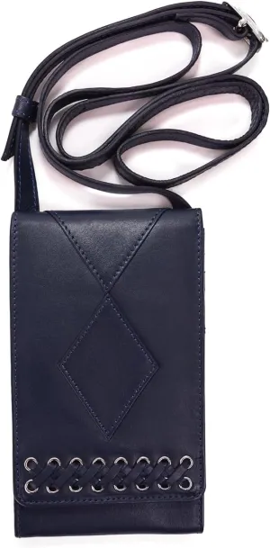 Genuine Leather Crossbody Phone Purse for Women, Multi-Pocket, ID Window, Adjustable Strap, Card Slots