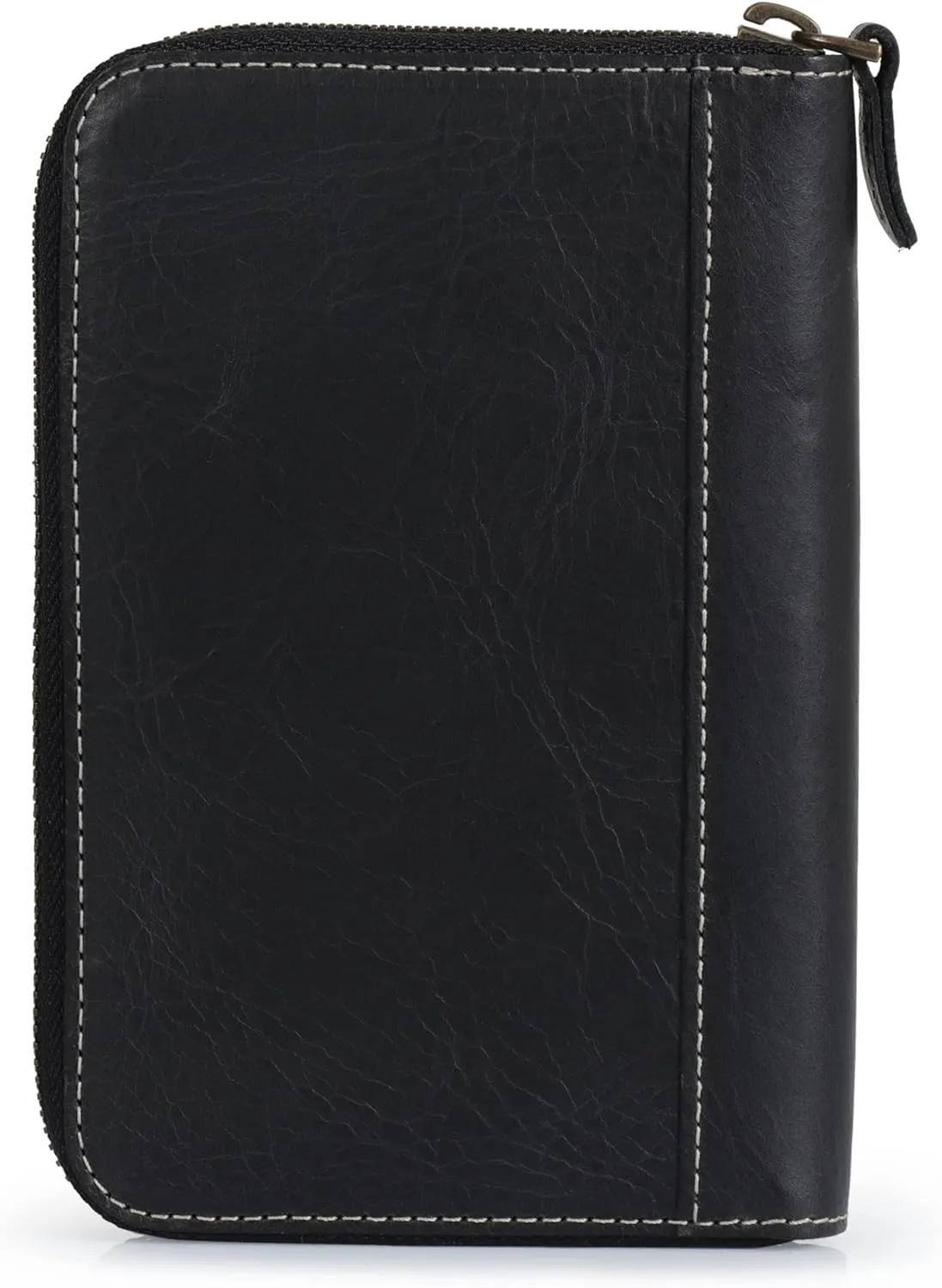 Genuine Leather Padfolio – Portfolio Folder with Pencil Holder, Notepad & Zipper Closure for Business, Office & Travel