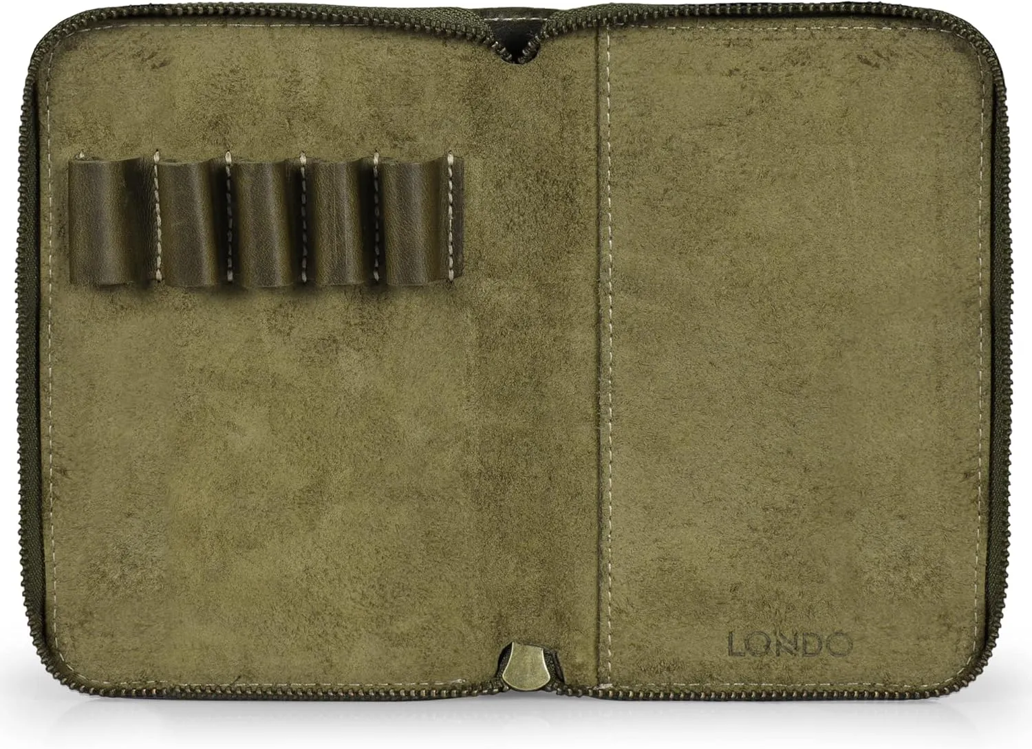 Genuine Leather Padfolio – Portfolio Folder with Pencil Holder, Notepad & Zipper Closure for Business, Office & Travel