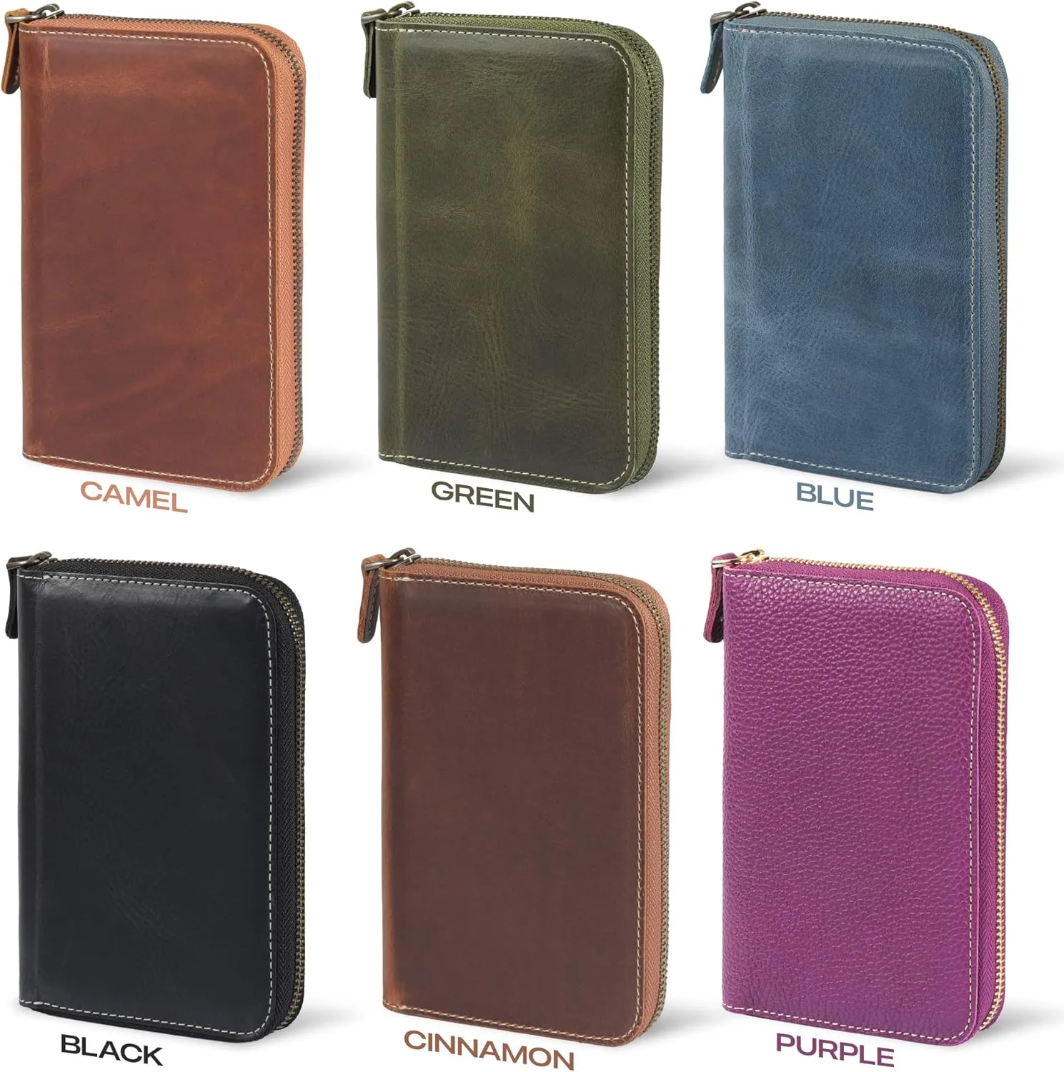 Genuine Leather Padfolio – Portfolio Folder with Pencil Holder, Notepad & Zipper Closure for Business, Office & Travel