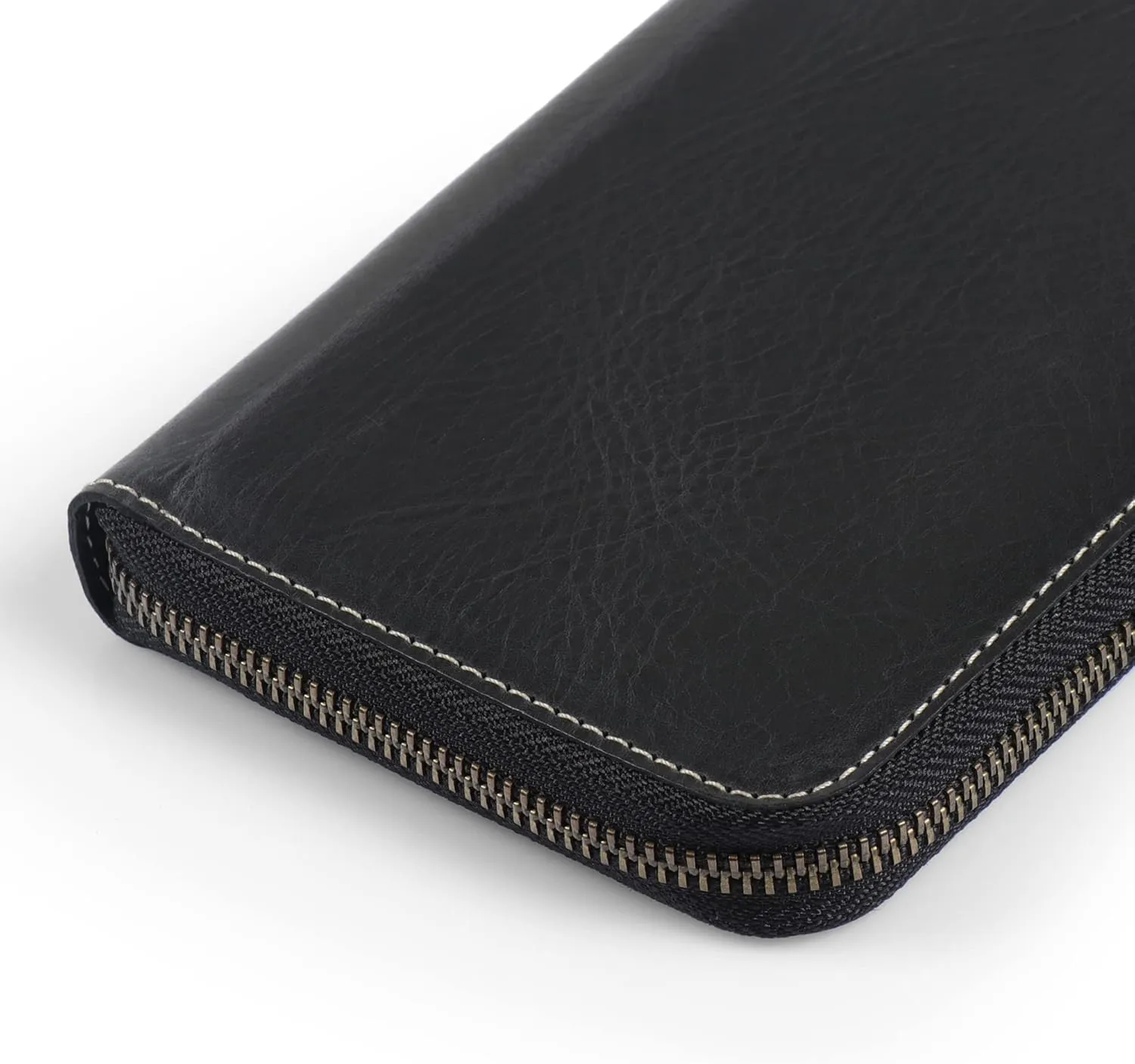 Genuine Leather Padfolio – Portfolio Folder with Pencil Holder, Notepad & Zipper Closure for Business, Office & Travel