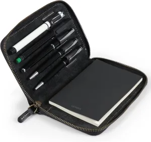 Genuine Leather Padfolio – Portfolio Folder with Pencil Holder, Notepad & Zipper Closure for Business, Office & Travel