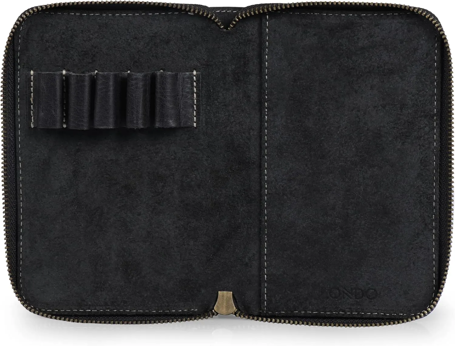 Genuine Leather Padfolio – Portfolio Folder with Pencil Holder, Notepad & Zipper Closure for Business, Office & Travel