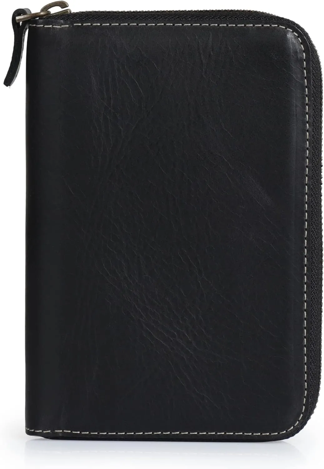 Genuine Leather Padfolio – Portfolio Folder with Pencil Holder, Notepad & Zipper Closure for Business, Office & Travel