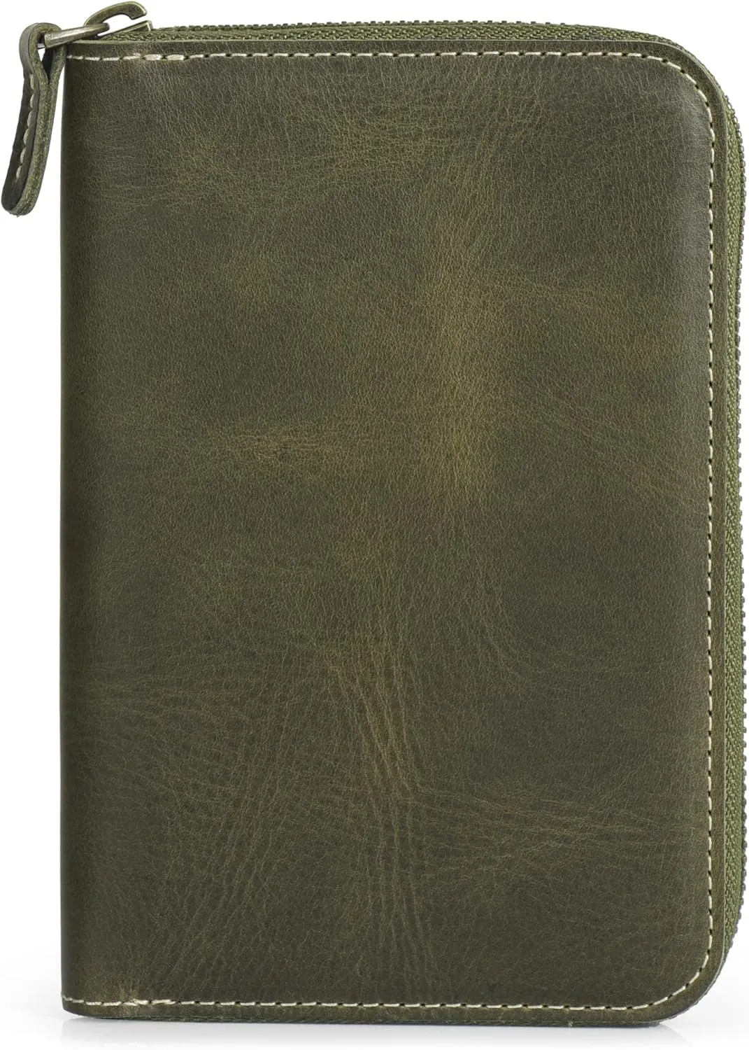 Genuine Leather Padfolio – Portfolio Folder with Pencil Holder, Notepad & Zipper Closure for Business, Office & Travel