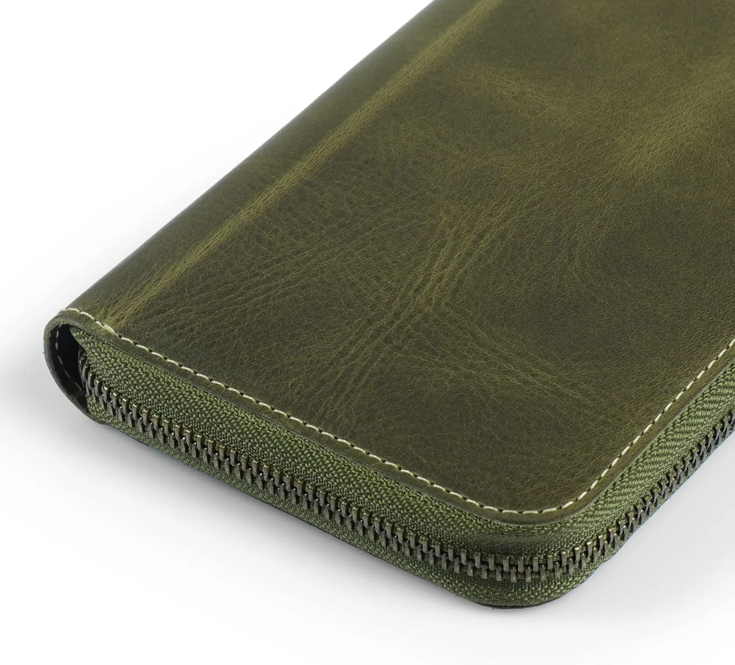 Genuine Leather Padfolio – Portfolio Folder with Pencil Holder, Notepad & Zipper Closure for Business, Office & Travel