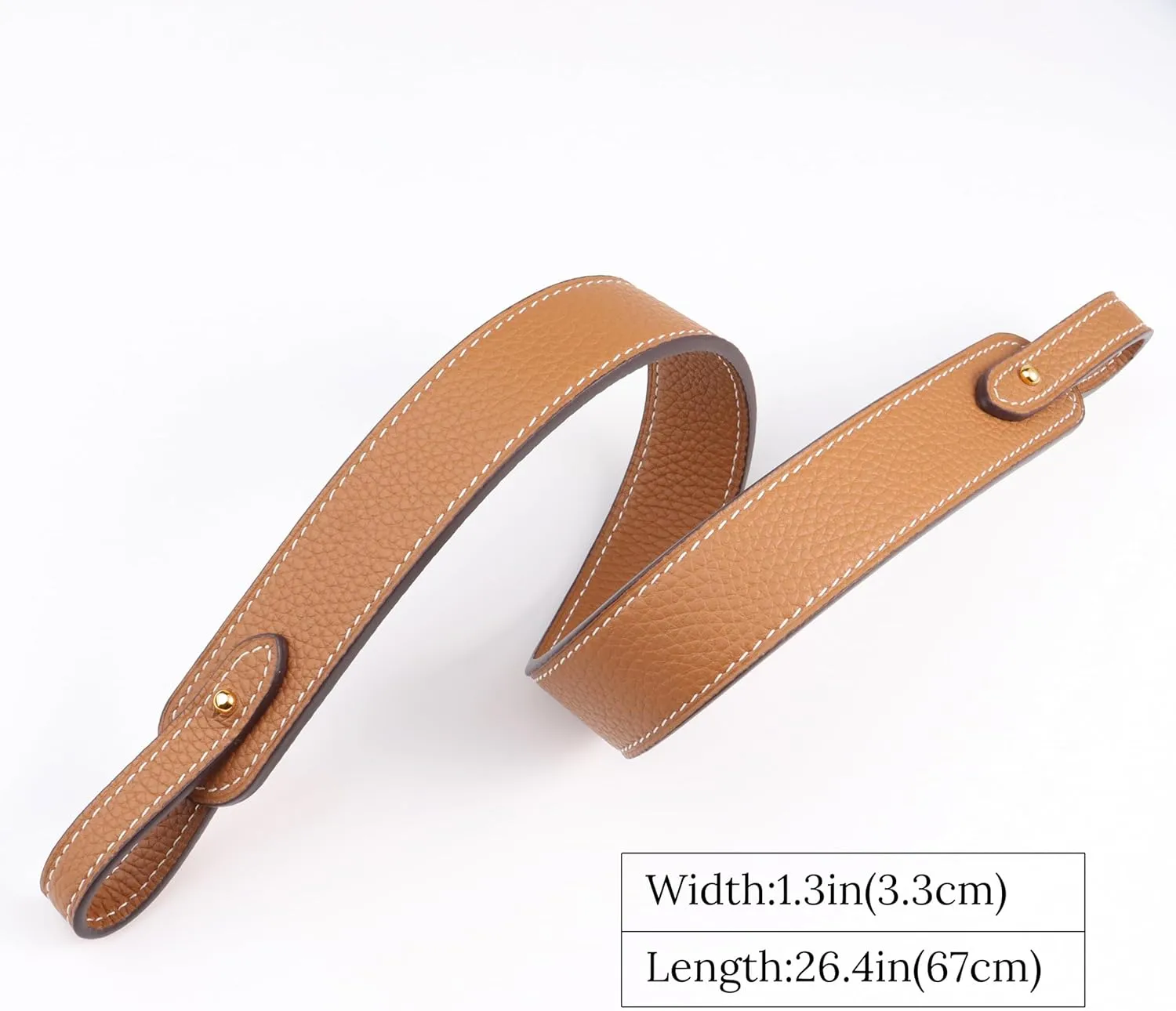 Genuine Leather Purse Strap for Picotin/Lindy/Evelyne Bags Togo Leather Shoulder Straps Replacement for Handbag