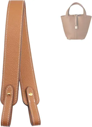 Genuine Leather Purse Strap for Picotin/Lindy/Evelyne Bags Togo Leather Shoulder Straps Replacement for Handbag