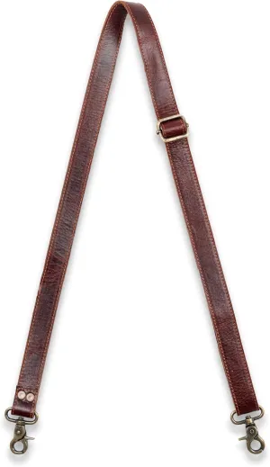 Genuine Leather Purse Strap Replacement Adjustable 1" Wide ~ Womens Crossbody Handbag Laptop Bag Strap 28"-57"