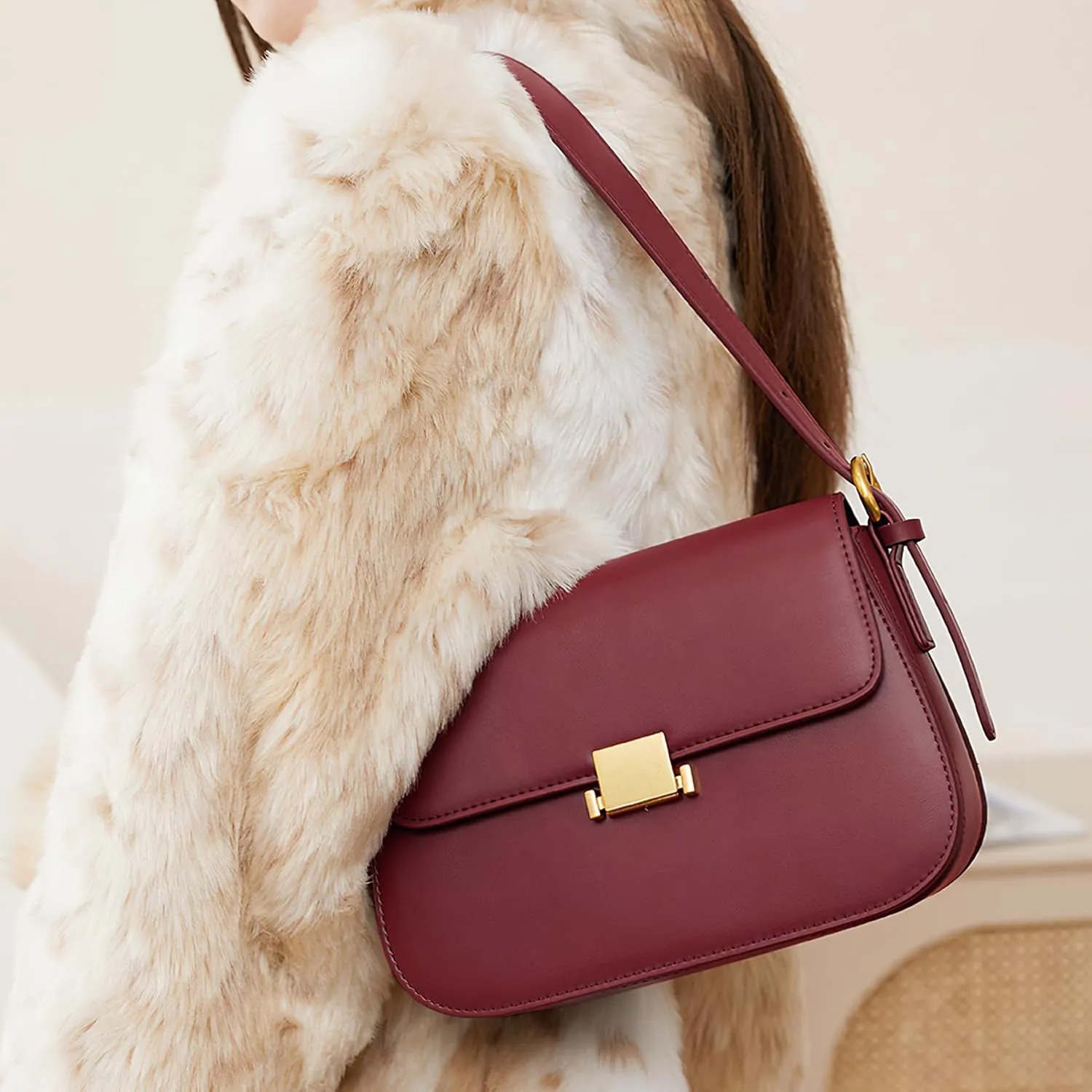 Genuine Leather Shoulder Bag for Women Crossbody Bags Women's Small Handbags Leather Purses