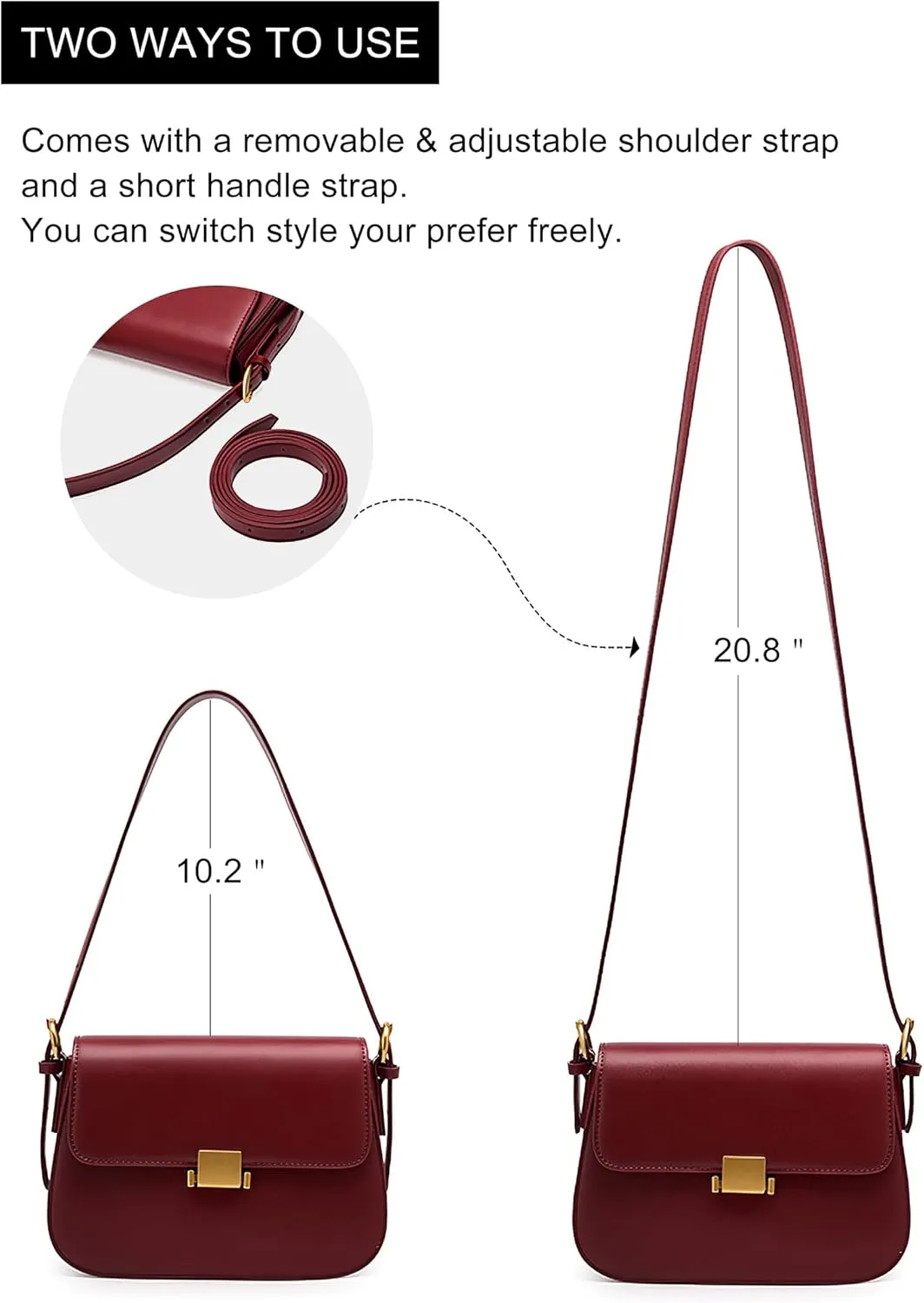 Genuine Leather Shoulder Bag for Women Crossbody Bags Women's Small Handbags Leather Purses
