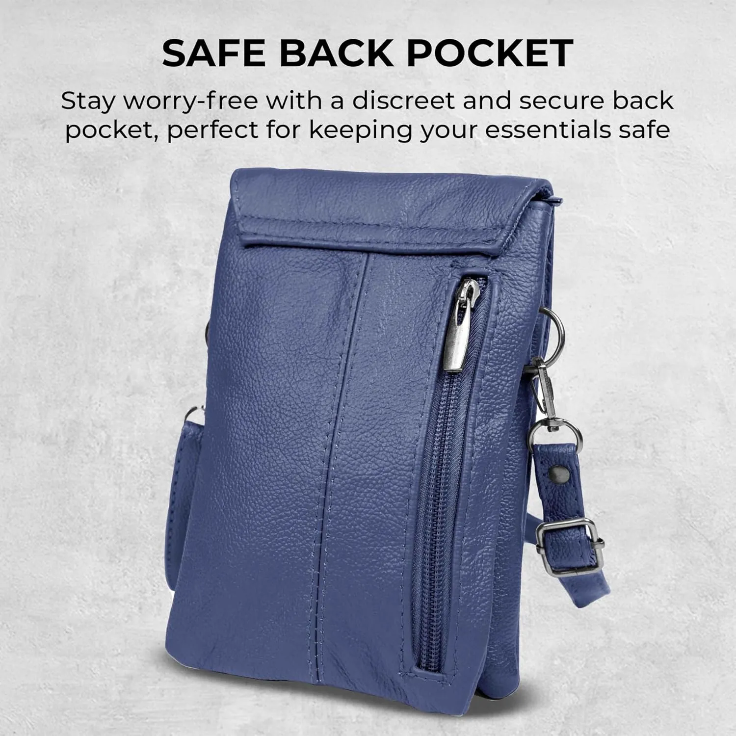 Genuine Leather Small Crossbody Phone Purse for women – Lightweight, Stylish,Durable and Spacious with Adjustable Strap