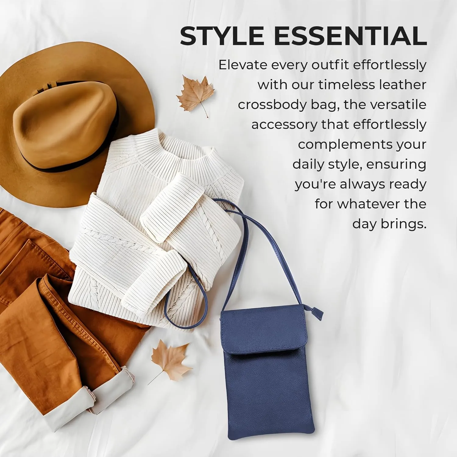 Genuine Leather Small Crossbody Phone Purse for women – Lightweight, Stylish,Durable and Spacious with Adjustable Strap