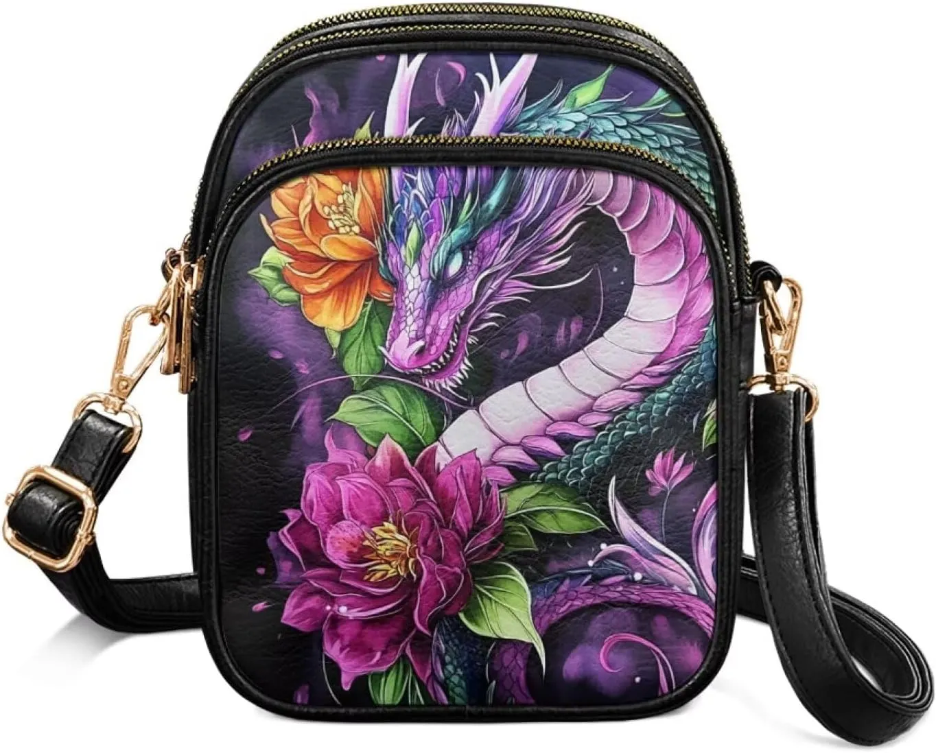 GIFTPUZZ Crossbody Purses for Women Medium Soft Leathe Bag with 3 Pockets Adjustable Strap and Internal Zipper Pocket