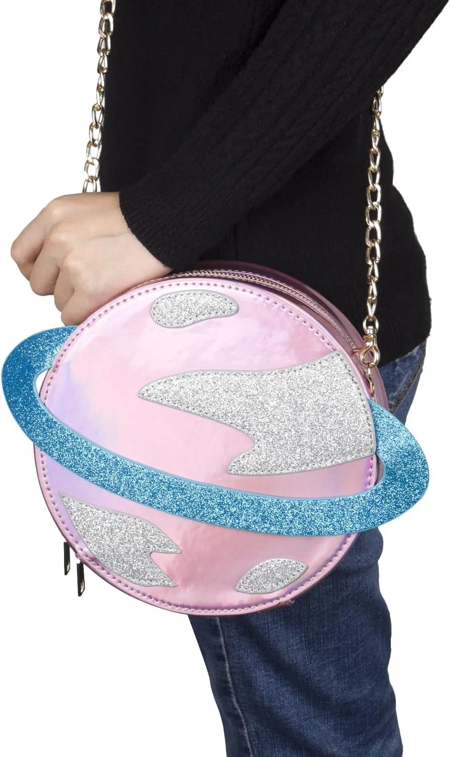 Girls Circular Planet Crossbody Purse Bags Women Phone Shoulder Bags Cellphone Wallet Purse