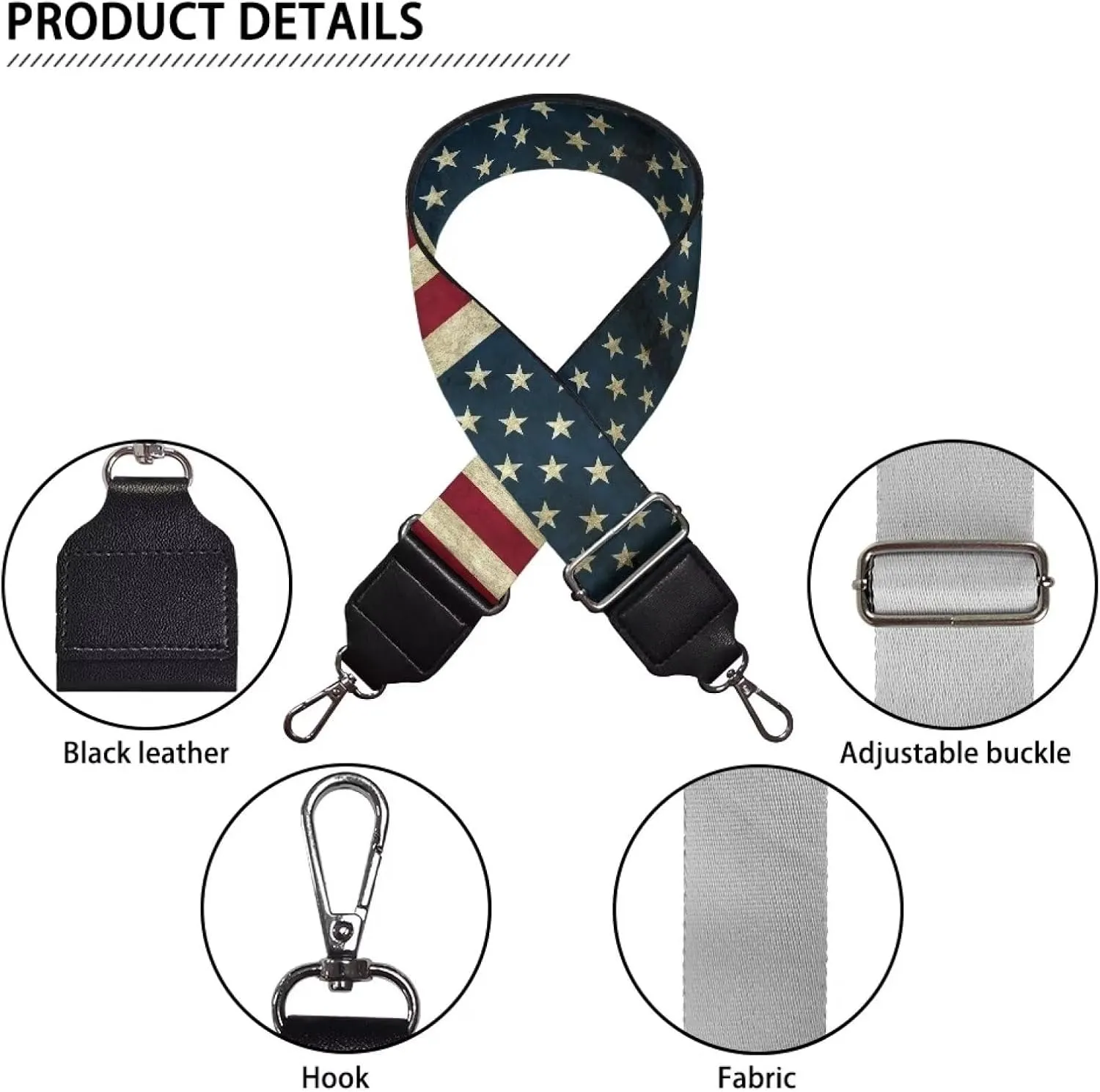 GLENLCWE Hummingbird Flower Adjustable Purse Strap Soft Shoulder Strap Replacement Crossbody Bag Strap Luggage Strap Belt for Travel
