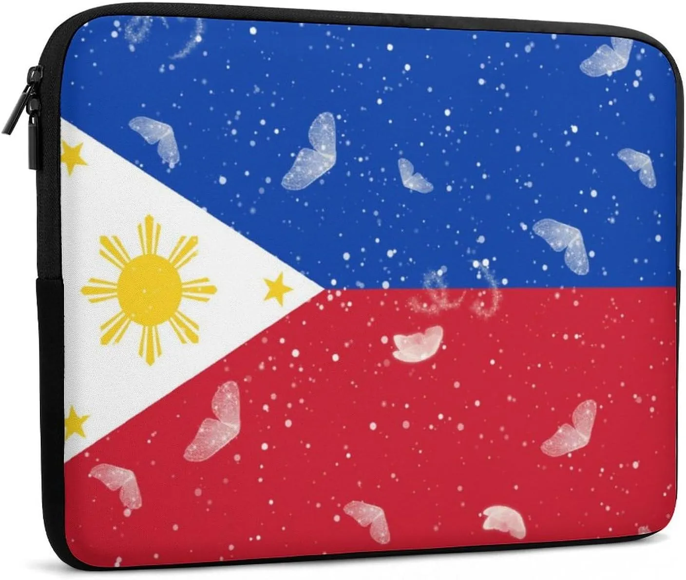 Glittering Butterfly Philippines Laptop Sleeve 13/15 Inch Briefcase Cover Shockproof Protective Case Handbags Portable Laptop Bag