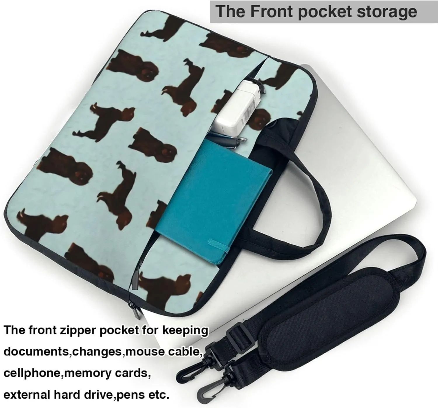 Goats Farm Laptop Shoulder Bag ​for Men Women, Computer Carrying Case Messenger Bag with Strap