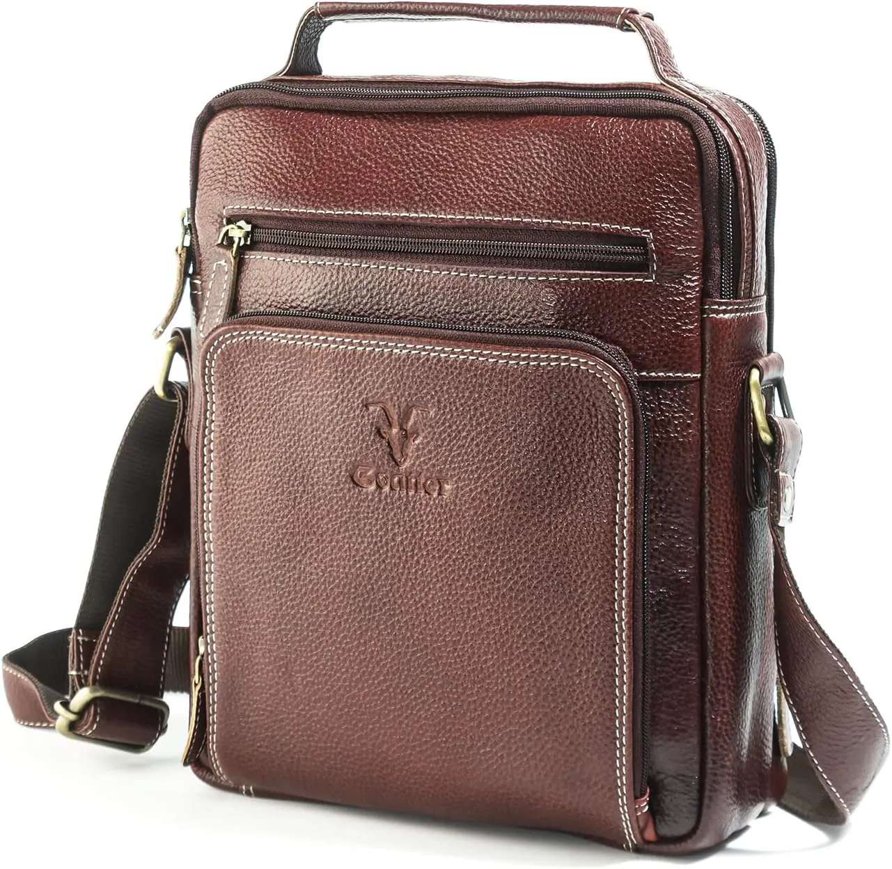 Goatter Men's Hunter Leather 11.5" Inch Messenger Bags
