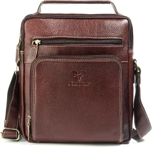 Goatter Men's Hunter Leather 11.5" Inch Messenger Bags