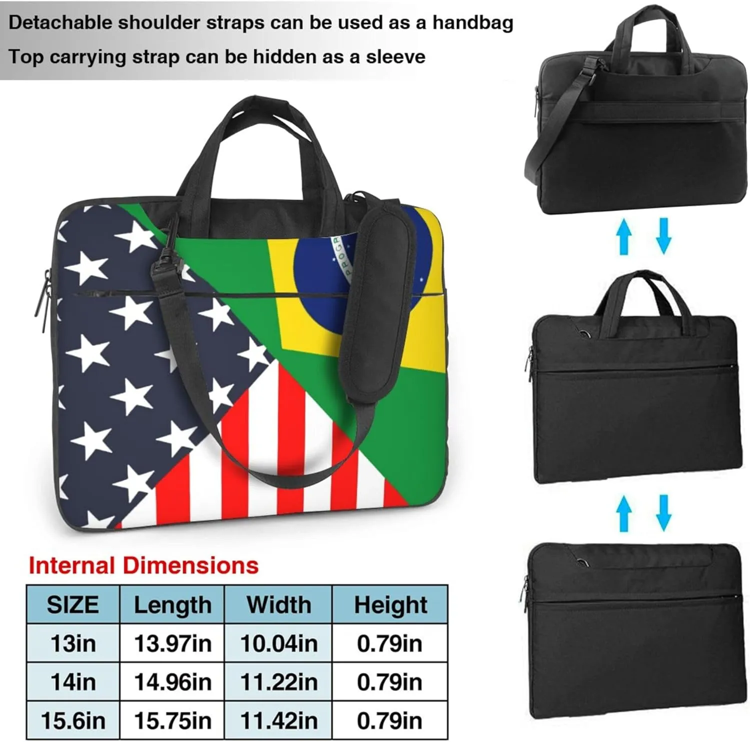 Golden Retrievers Laptop Shoulder Bag ​for Men Women, Computer Carrying Case Messenger Bag with Strap
