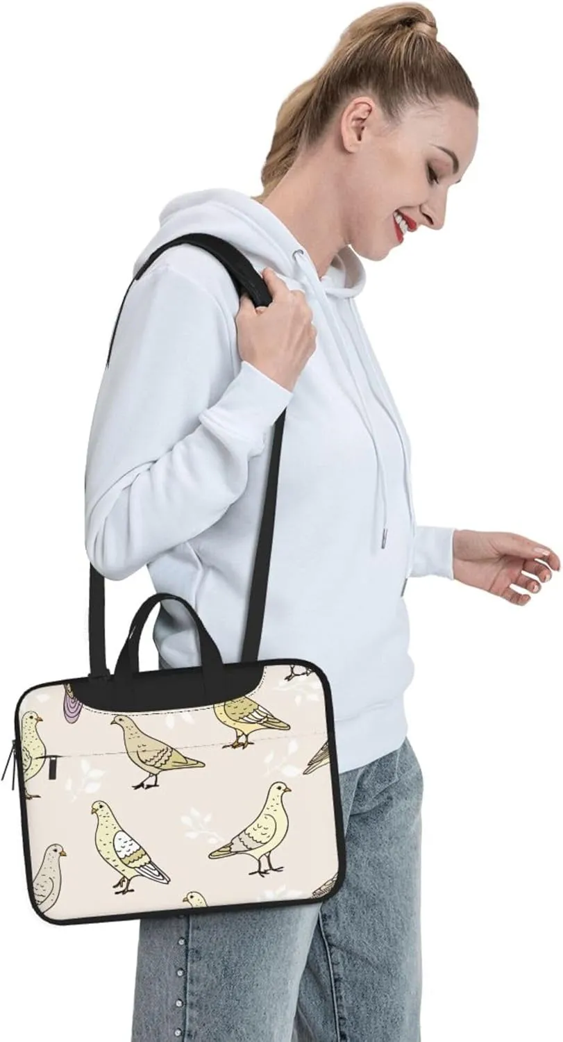 Golden Retrievers Laptop Shoulder Bag ​for Men Women, Computer Carrying Case Messenger Bag with Strap